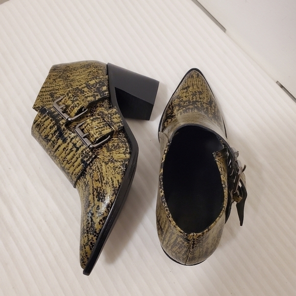 NWOB Tibi Billie Lizard Embossed Leather Ankle Booties Size 36, Unique, Sharp - Picture 7 of 14